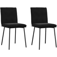 vidaXL Sedie da pranzo 2 pezzi in velluto nero