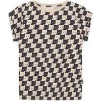DEDICATED Women's T-Shirt Visby Pepita Cats T-shirt Donna (L, grigio)