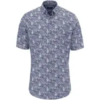 Fynch&Hatton Camicia A Maniche Corte Multicolor Slub Print