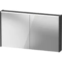 Duravit Armoire de toilette D-Code, prise type E (FR, BE), 2 portes, champ lumineux LED en haut, 1200x700mm, 9 W, DC7108049491000, DC7108049491000
