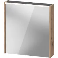 Duravit Armoire de toilette D-Code, prise type E (FR, BE), 1 porte avec butée à droite, champ lumineux LED en haut, 651x700mm, 5 W, DC7105R55551000, DC7105R55551000