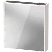 Duravit Armoire de toilette D-Code, prise type E (FR, BE), 1 porte avec butée à droite, champ lumineux LED en haut, 651x700mm, 5 W, DC7105R22221000, DC7105R22221000