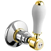 Sapho Reitano Rubinetteria Antea - Valvola a incasso per 2 apparecchi, cromo/oro DEVIN102