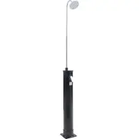 Casa.pro Doccia solare 'Ampend' fino a 60 °C plastica acciaio inox 215 cm 18 L nero