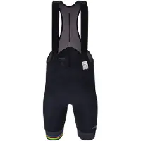 Santini UCI Official World Champion Bib Shorts Pantaloni da ciclismo Uomo (3XL, nero)