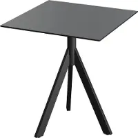 Essentials Tavolo da terrazzo Infinity Tripod, struttura nera + piano in HPL 70x70 cm, 1 pezzo