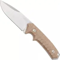 Mercury Ranger 923-23-3VCNC Stonewashed Sleipner, Natural Canvas Micarta, coltello da bushcraft