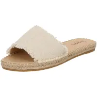 Espadrij l'originale Women's Plage Linen Sandali Donna (36, beige)