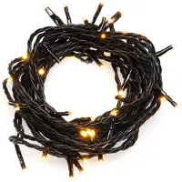 Konstsmide - Micro luci a LED, 200 diodi color ambra, trasformatore per esterni da 24 V, cavo nero; 3613-800