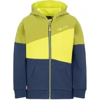 TROLLKIDS Kid's Alesund Sweater Felpa con cappuccio Bambini (92, blu/giallo)