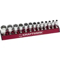 KRAFTWERK KRA 130990 Set di chiavi a bussola MAGALU, set di chiavi a bussola COMBI da 1/4", 13 pezzi.