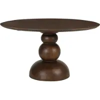 SIT Möbel Tavolo da pranzo rotondo | Ø 130 cm | legno massiccio di mango marrone | L 130 x P 130 x H 76 cm | 14731-30 | Serie RONDURA