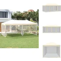 vidaXL Tenda per feste pieghevole con pareti laterali crema 3x6 m - Padiglioni e tende per feste