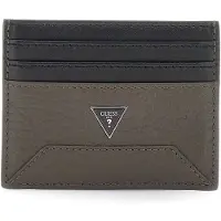 GUESS Porta Carte di Credito in Pelle Marrone — Porta carte