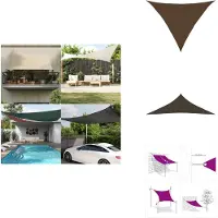 vidaXL Tenda da sole 160 g/m² Marrone 3,5x3,5x4,9 m HDPE - Ombrelloni e tende da sole