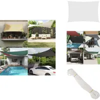 vidaXL Tenda da sole in tessuto Oxford rettangolare 2,5x4,5 m Bianco - Ombrelloni e tende da sole