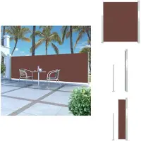 vidaXL Tenda laterale estensibile 160x500 cm Marrone - Ombrelloni e tende da sole
