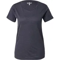 CMP Women's Jacquard S/S T-Shirt Maglia funzionale Donna (34, nero/blu)