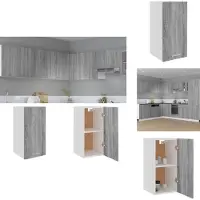 vidaXL Armadio a muro Grigio Sonoma 29,5x31x60 cm Materiale a base di legno - Armadi da cucina