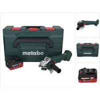 Metabo Smerigliatrice angolare a batteria W 18 L 9-125 18 V 125 mm + 1x batteria 8,0 Ah + metaBOX - senza caricabatterie
