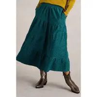 White Stuff Jenna Cord Tiered Skirt Dark Green Taglia: 14 REGULAR | Minigonne Outlet | Donna | Verde