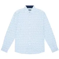 French Connection Daisy Floral Long Sleeve Shirt White Taglia: L | Camicie Casual Outlet | Uomo | Bianco