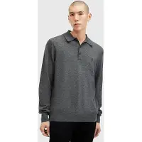 AllSaints Kilburn Ls Polo Carter Grey Taglia: XS | Polo Outlet | Uomo | Grigio