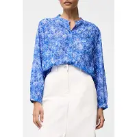 French Connection Cass Henley Button Down Top Blue Multi Taglia: 12 | Magliette intime Outlet | Donna | Blu
