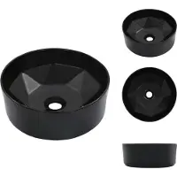 vidaXL Lavabo 36 x 14 cm in Vetroceramica nera - Lavabo da bagno