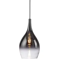 Paul Neuhaus Lampada a sospensione Pilua di , grigio fumo, vetro, Ø 20 cm, E27