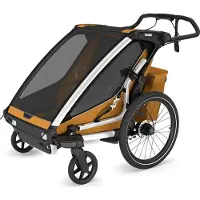 Thule - Passeggino/rimorchio multisport a 2 posti - Chariot Sport 2 Double Natural Gold - Giallo