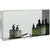 vidaXL Piatto doccia argento spazzolato 62x32x9 cm acciaio inox