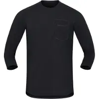 Norrøna Skibotn Equaliser Merino 3/4 T-Shirt Maglietta da ciclismo Uomo (L, nero)