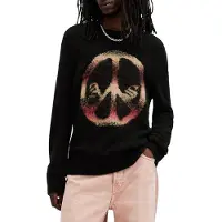 AllSaints Peace Crew Black Taglia: XXL | Maglioni a maglia Outlet | Uomo | Nero
