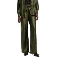 AllSaints Charli Seq Trouser Olive Green Taglia: 6 | Pantaloni Outlet | Donna | Verde