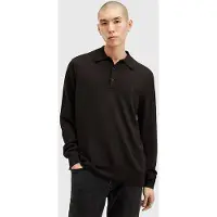 AllSaints Kilburn Ls Polo Coffee Brown Taglia: S | Polo Outlet | Uomo | Marrone