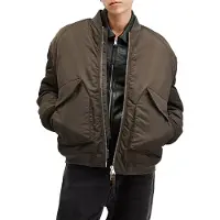AllSaints Hawk Bomber Dull Khaki Green Taglia: L | Bomber Outlet | Uomo | Marrone
