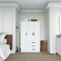 Skye Decor , Easy 1600-52, bianco opaco, armadio, 90 x 174,8 x 47 cm, 100 % PANNELLI DI PARTICELLE RIVESTITI IN MELAMMINA