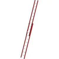 MUNK Günzburger Steigtechnik Scala a pioli a 2 sezioni in PRFV/alluminio senza traversa 2x10 pioli