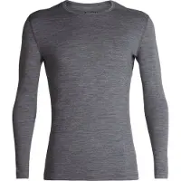 Icebreaker - Primo strato in lana merino - M Merino 200 Oasis LS Crewe Gritstone Heather per Uomo - Taglia S - Grigio