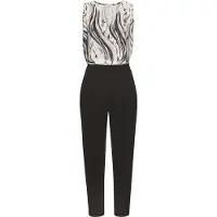 LASCANA Tuta jumpsuit beige / crema / grafite / nero