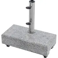 Doppler Portaombrelli da balcone in granito con manico e ruote 25 kg