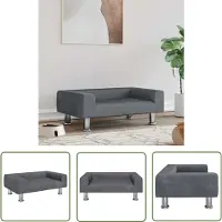 The Living Store Letto per cani Grigio scuro 70x45x26,5 cm Velluto