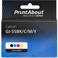 PrintAbout Cartuccia compatibile Canon GI-55BK/C/M/Y - 4 colori Multipack