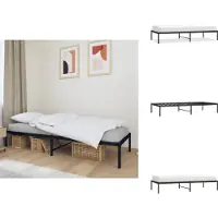 vidaXL Struttura letto in metallo nero 90x190 cm - Letti e strutture letto