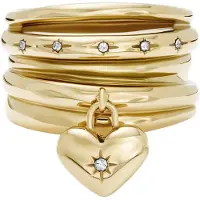 Fossil Anello 'Sadie' oro / trasparente