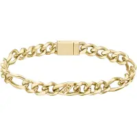 HUGO BOSS Bracciale Acciaio Placcato Oro Rian 1580614 Uomo Lunghezza 19 cm — Bracciale