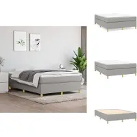 vidaXL Letto a molle insacchettate grigio chiaro 140x190 cm in tessuto - Letti & strutture letto