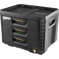Toughbuilt StackTech TB-B1-D-70-3 Cassetta porta attrezzi XL con 3 cassetti 53 x 40 x 39 cm + 22x parete divisoria