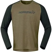 Norrøna - Maglietta MTB a maniche lunghe - Fjora Equaliser Lightweight Long Sleeve M'S Olive Night per Uomo - Taglia S - Kaki